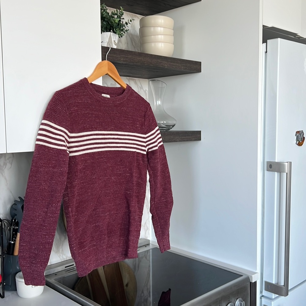 J crew knit sweater - maroon - XS